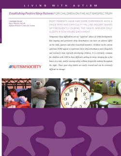 Establishing Positive Sleep Patterns