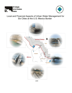 Local and Financial Aspects of Urban Water Management for Six