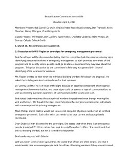 Beautification Committee: Annandale 4-8-2014