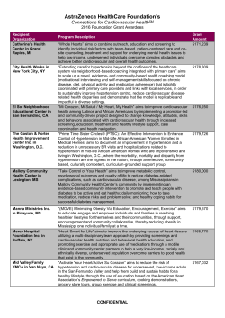 2016 Grant Awardees