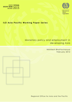 Monetary policy and employment in developing Asia