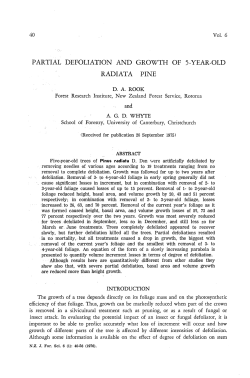 partial defoliation and growth of 5-year-old radiata