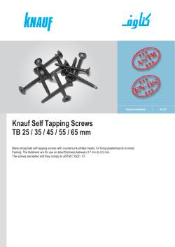 Knauf TB Self Tapping Screws