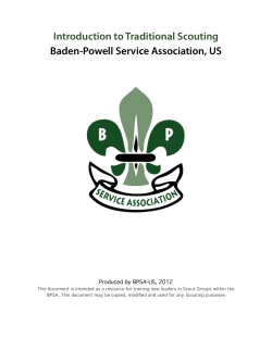 Introduction to Traditional Scouting Baden