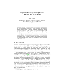 Fighting State Space Explosion: Review and Evaluation