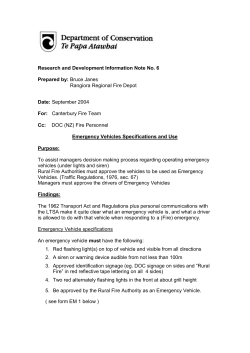 Equip R and D No.6 Emergency Vehicles