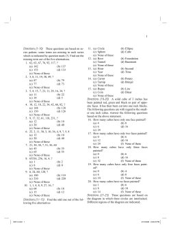 Directions (1-10) - Thorpes Education