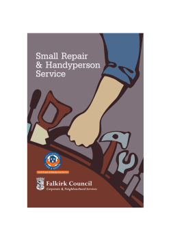 Small Repair and Handyperson Leaflet
