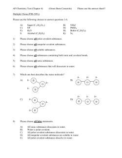 AP Chemistry Test (Chapter 4)