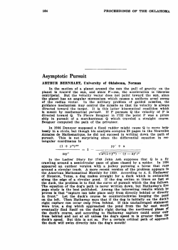 Asymptotic Pursuit - Oklahoma State University