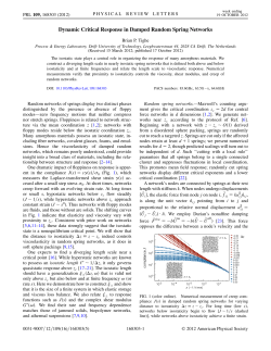 Dynamic Critical Response in Damped Random Spring Networks