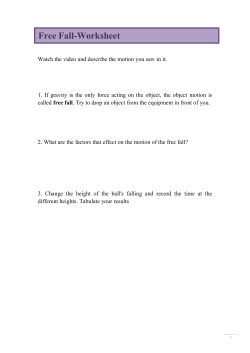 Free Fall-Worksheet