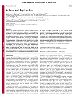Animal cell hydraulics - Harvard SEAS