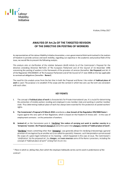 ANALYSIS OF Art.2a OF THE TARGETED REVISION OF THE