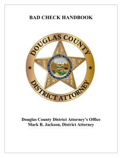 bad check handbook - Douglas County District Attorney