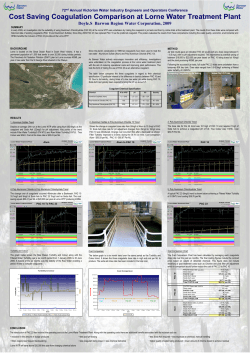 Cost Saving Coagulation Comparison at Lorne Water