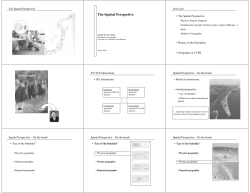 The Spatial Perspective - UCSB Geography