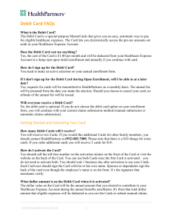 Debit Card FAQs - HealthPartners