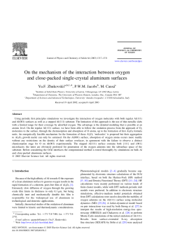 On the mechanism of the interaction between oxygen and close