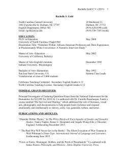 Rachelle S. Gold - North Carolina Central University