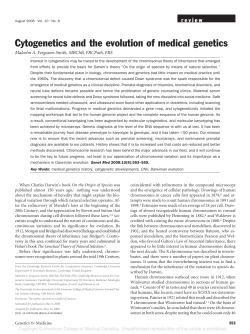 Cytogenetics and the evolution of medical genetics