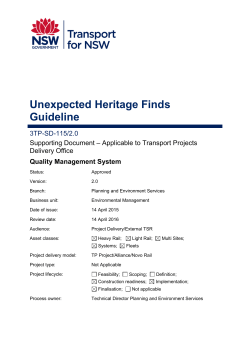 Unexpected Heritage Finds Guideline