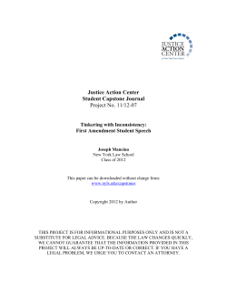 Tinkering with Inconsistency: First Amendment Student Speech