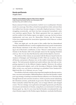 Russia and Eurasia Angela Stent
