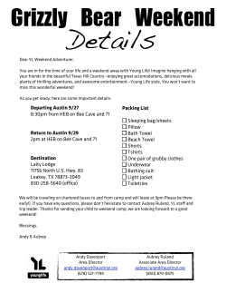 Grizzly Bear Details - Young Life Austin West