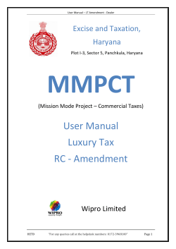 User Manual Luxury Tax RC - Amendment