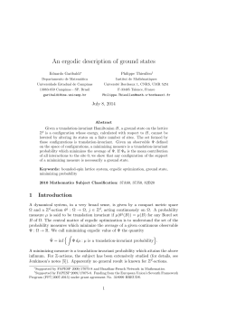 An ergodic description of ground states