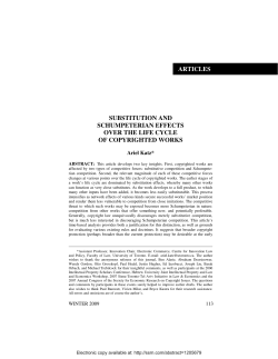 SUBSTITUTION AND SCHUMPETERIAN EFFECTS OVER THE