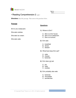 Erin is at a restaurant