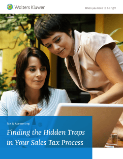 Finding the Hidden Traps in Your Sales Tax Process