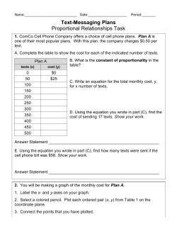 Text-Messaging Plans Proportional Relationships Task