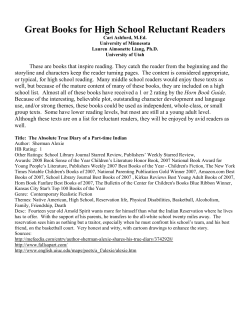 Great Books for High School Reluctant Readers