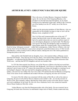 ARTHUR BLAYNEY: GREGYNOG`S BACHELOR SQUIRE