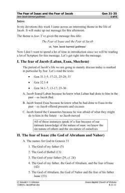 The Fear of Isaac and the Fear of Jacob