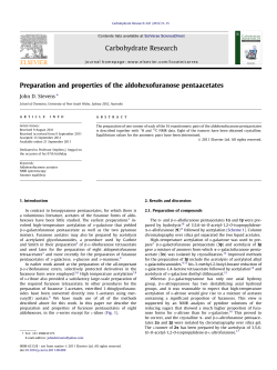 Preparation and properties of the aldohexofuranose pentaacetates