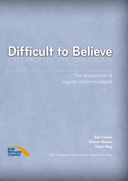 Difficult to Believe - Irish Refugee Council
