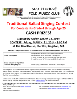 Traditional Ballad Singing Contest