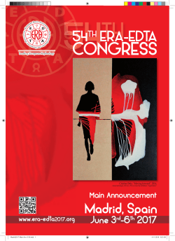 Preliminary Scientific Programme - ERA