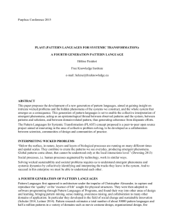 D45_PLAST_A Fourth Generation Pattern Language