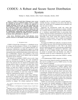CODEX: A Robust and Secure Secret Distribution System