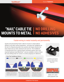 no drilling no adhesives “nail” cable tie mounts to metal