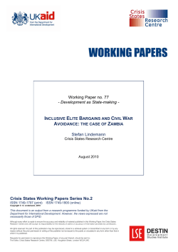 Inclusive elite bargains and civil war avoidance: The case of