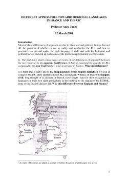 DIFFERENT APPROACHES TOWARDS REGIONAL LANGUAGES