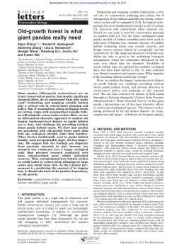 Old-growth forest is what giant pandas really need