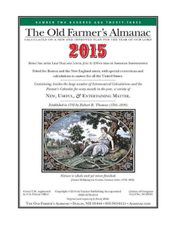 Free Sampler Issue of Almanac Monthly