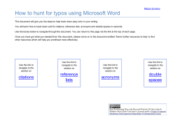 How to hunt for typos using Microsoft Word